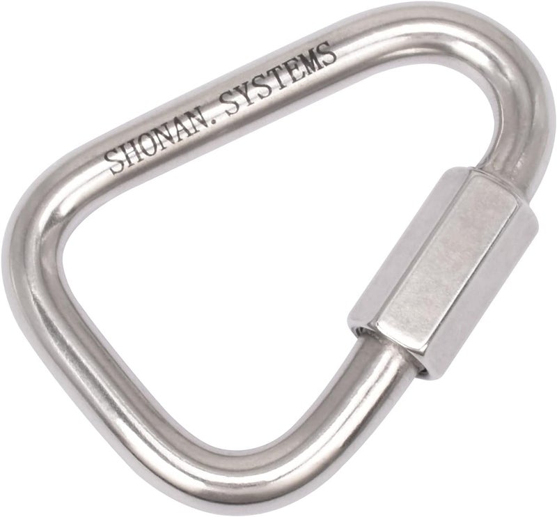 Shonan.Systems SHONAN Delta Quick Link Large Stainless Steel 4.1 Inch Triangle Chain Links Heavy Duty Triangle Carabiners Marine Grade, 1 Pack, 2517 Lbs Capacity - Image 5